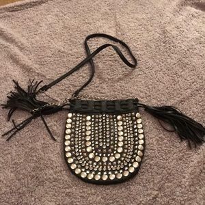 Black and silver small crossbody